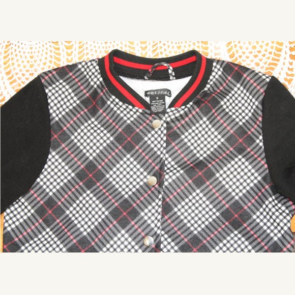 Varsity Sweater Jacket by Wet Seal, RED BLACK & WHITE SMALL #Varsity - Picture 3 of 3